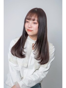 ルフュージュ バイ プロデュース 相模大野店(Refuge by Produce) チョコレートブラウン/レイヤーカット/ストレートロング