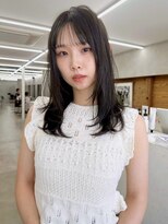 テトヘアー(teto hair) オリーブベージュ 透け感カラー ミディアムレイヤー ツヤ感