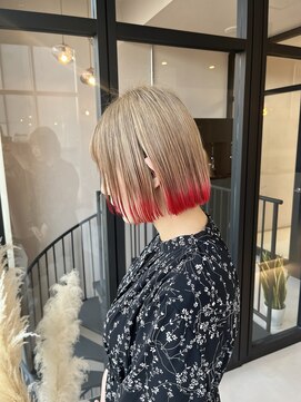 ソウィ(sowi) ブロンド×レッドエンドカラー