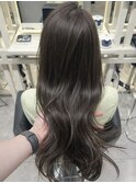 地毛風透明感カラー ブリーチなしオリーブグレージュTOMOKI