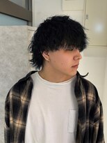 ムーン バイ ケンジ(moon by KENJE) 〔takumi〕ウルフパーマ×ブルーブラック