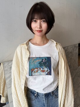 アクシス 栄店(`AXIS) 馬渕ミルクティーブロンド/ダークブルー/デジタルパーマ/栄