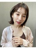 大人見せ小顔ボブ　メルティベージュ