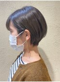 大人可愛い_丸みショート_オリーブグレージュ