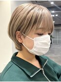 ミルクティーベージュダブルカラーインナーカラーケアブリーチ
