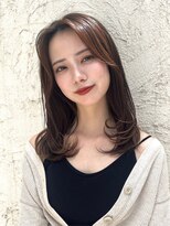 ロンド ストラーダ 心斎橋(Lond strada)&nbsp;韓国前髪顔周りロング×インナーグレージュ[心斎橋/髪質改善]