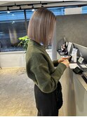 顎ラインボブ×優しいアッシュカラー_mellow ash beige_