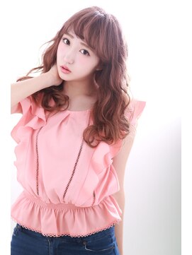 アディクト イースト 東陽町東口(addict EAST) あざと可愛いゆるふわカール＿ピンクベージュ＿ロング［東陽町］