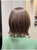 イメチェン/フルバング/似合わせカット/レッドブラウン/髪質改善