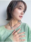 グレージュベージュショートボブショートレイヤーブリーチ学割