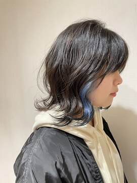 ネイロ 日本橋(NeiRo) 小顔ショートボブハイライトカラー大人ショートカット白髪ぼかし