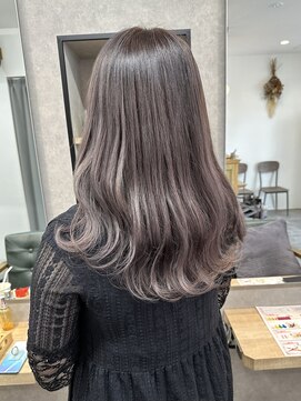 リベストバイジェービー 稲毛(li best. byjb) デザインカラー/レイヤーカット/ウェットヘア/オリーブベージュ