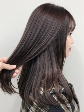 アントワープトーキョー(antwerp TOKYO) 30代40代ダークピンクブラウン髪質改善酸性ストレート白髪染め