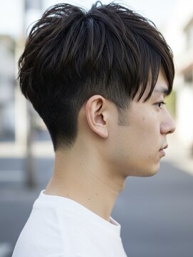 カフカヘア 吉祥寺店(kafka hair) メンズ、スパイキーショート、ニュアンスパーマ、ツーブロック