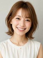 ヘアメイク アージュ 天神西通り店(HAIR MAKE age)&nbsp;くびれ ショートレイヤー ベージュカラー ナチュラルブラウン
