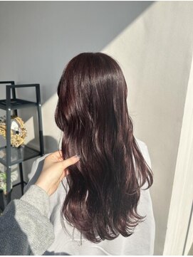 シェル 津山の手店(shel) 韓国風ラベンダーピンクヘアカラー