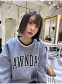 暗めカラー/ボブ顔周り/前髪/レイヤー/髪質改善/縮毛矯正/北千住