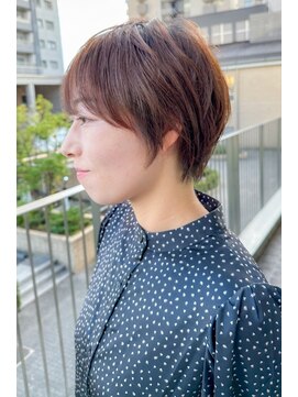 ファイン 美容室 深川店(FINE) 脱白髪染め大人ショートスモーキーベージュハンサムショート