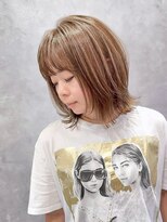 ヘアサロン エフ 渋谷(F)&nbsp;#レイヤーカット#ミディアム#ハイライト