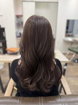 コテ巻き×ショコラブラウン