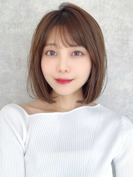 La fith hair noll. 福山蔵王店【ラフィス ヘアー ノル】【3月31日OPEN（予定）】 【La fith】切りっぱなしボブ×ミルクティーブラウン