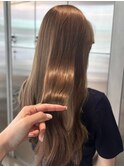 20代30代◎韓国風ブリーチなしベージュロング艶髪