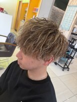 アース 都城川東店(HAIR & MAKE EARTH)&nbsp;茶色メッシュ＆ツイストスパイラルパーマ