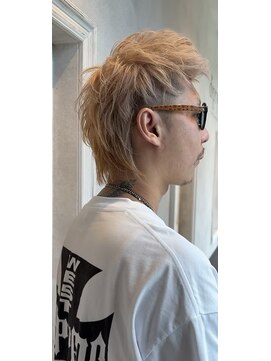 ディプティック ヘアー チェンジ ミュージアム(diptych Hair Change Museum) メンズスタイル/ウルフスタイル/ベージュカラー/ブロンド