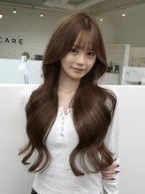 ケア 神戸(CARE)&nbsp;スーパーロング羽エクステ/韓国ヘア/ワンホンヘア/ベージュ