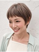 大人ショート/白髪ボカシ/山陽垂水