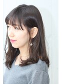 シースルーバング×ミディアムレイヤー