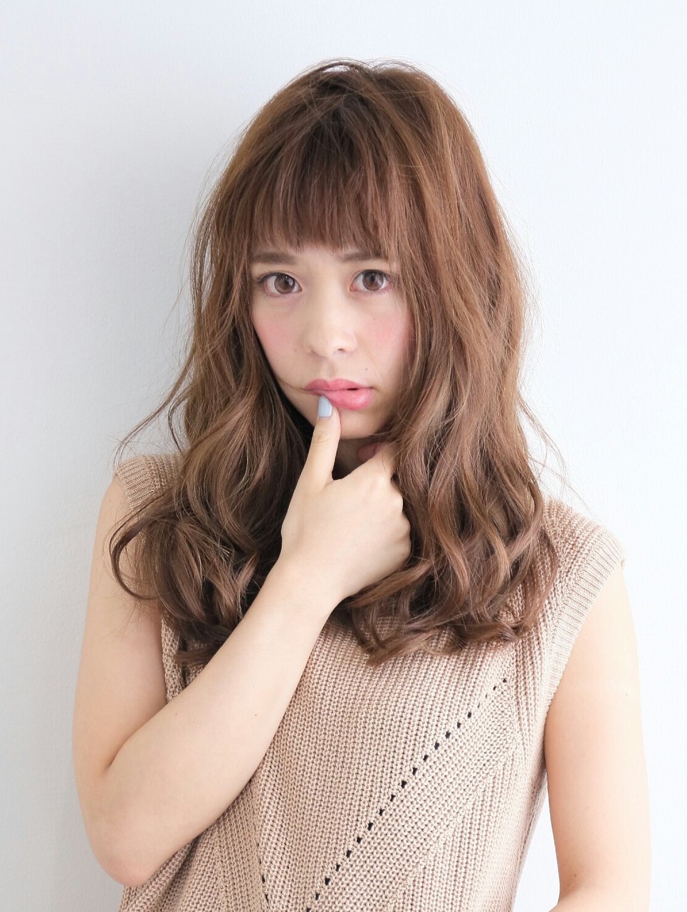 ヘアーズ ベリー 平野店(hairs BERRY)&nbsp;BERRY_小顔＿オリーブカラー＿セミウェットウェーブ＿ハイライト