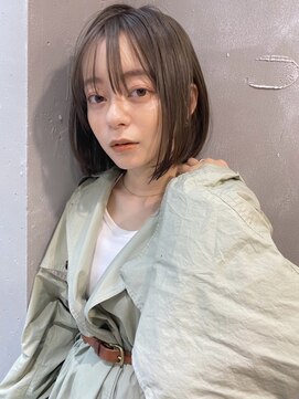 パーク(PARK) 【PARK】カーキベージュ×ナチュラルフェザーボブ