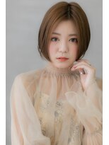 カバーヘア ブリス 川口(COVER HAIR bliss)&nbsp;カシスブラウン小顔前下がりボブショートY川口20代30代40代