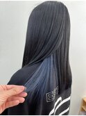 20代30代大人かわいい透明感★ネイビーイヤリングカラー