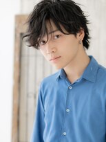 メンズヘア ビーセカンド 草加店(MENS HAIR B-2)&nbsp;モテ抜け感ヘア☆ランダムパーマ風黒髪マッシュL