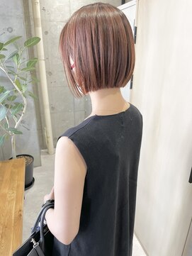 トマト(TOMTO) 【YUYA】オレンジベージュ_大人ボブ_前下がりボブ_ショートボブ