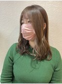 高知/南国市/美容室/セミロング/アッシュ/グレージュ