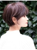 丸みショートボブ・髪質改善・透明感カラー・３０代・４０代