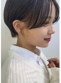 20代30代40代大人ハンサムマチルダボブ×長め前髪あり/韓国風