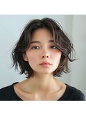 外ハネボブこなれヘアナチュラルカールうるツヤワンカール