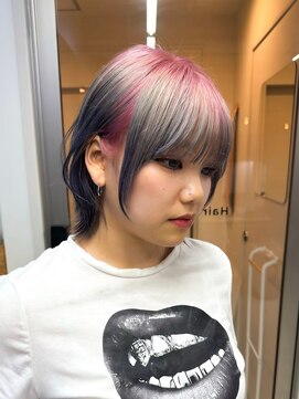 ヒビヲ(HIBIO) ショートボブハイトーンミルクティーベージュカラーケアブリーチ