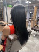 黒髪ロングレイヤー/イメチェンシースルーバング/モードヘアー