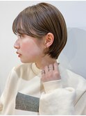 人気【表参道SOIE】マッシュショート ミルクアッシュ