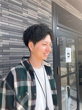 アテ(ate) メンズパーマツイストスパイラル波巻きパーマ