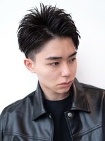 アッシュブラック/スパイキーショート/刈り上げ/ツーブロック