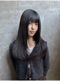 黒髪ストレート/ロングレイヤー