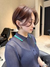 セラ(cella)&nbsp;前髪長めショート/ピンクブラウン【岡村大介】