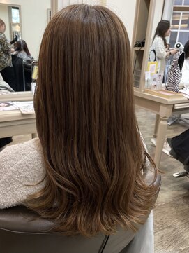 アルターリール(aL ter Rire) くびれヘア/アプリコットオレンジ/ハイライトカラー/澤瑞絵