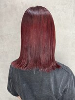 ルノン(LUNON) ハイライトカラーくびれヘアアプリコットオレンジ